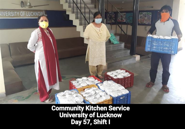 Manage Photo Layout for Community Kitchen at Nivedita Hostel and distribution of food packets through district administration During pandemic of Corona Covid 19 Gallery