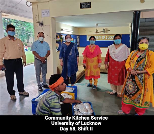 Manage Photo Layout for Community Kitchen at Nivedita Hostel and distribution of food packets through district administration During pandemic of Corona Covid 19 Gallery