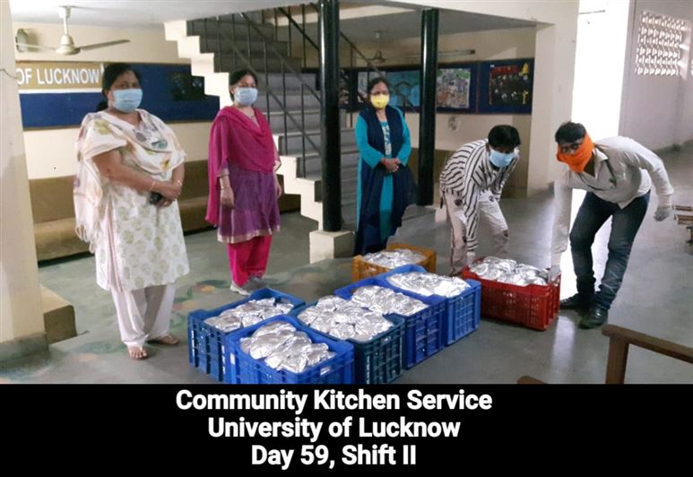 Manage Photo Layout for Community Kitchen at Nivedita Hostel and distribution of food packets through district administration During pandemic of Corona Covid 19 Gallery