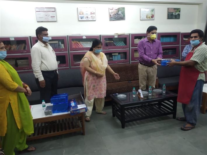 Manage Photo Layout for Community Kitchen at Nivedita Hostel and distribution of food packets through district administration During pandemic of Corona Covid 19 Gallery