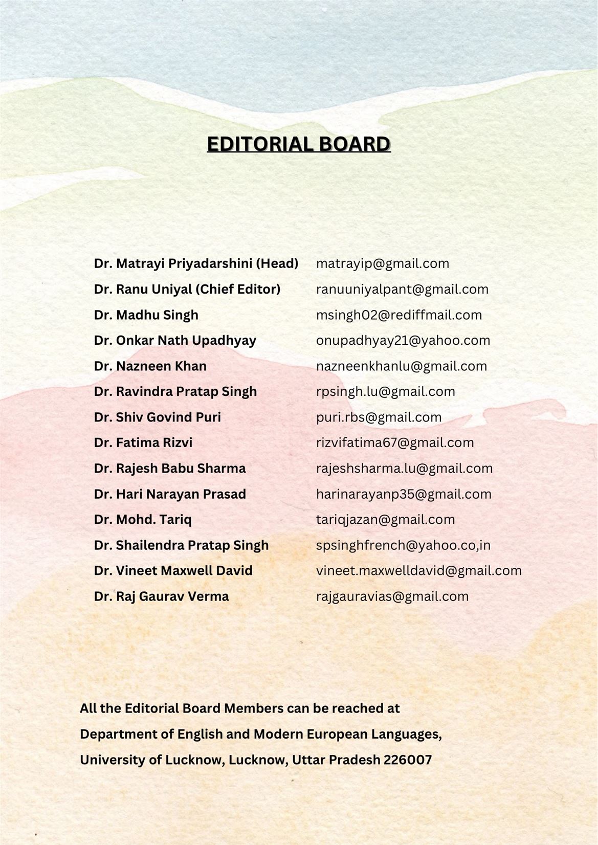 Editorial Board