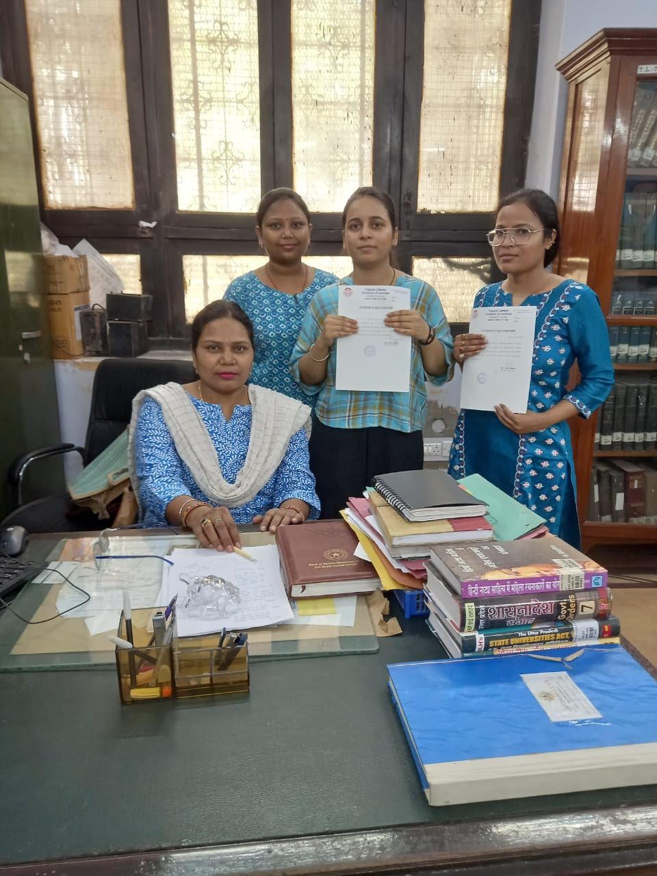 Internship of Anushya, kirti and Richa students Mlis from IGNOU, Lko on 15 April-15 May	